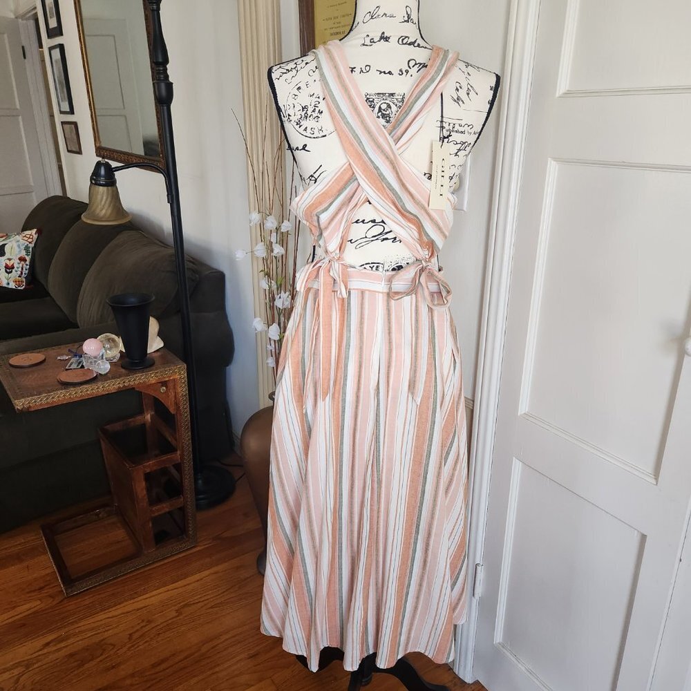 Gilli Striped Sleeveless Dress NWT Sz M - Picture 6 of 11